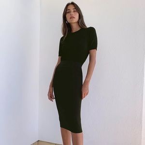 Babaton Sculpt Knit Tube Skirt